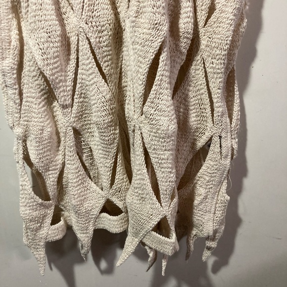 NWT Zara Crochet Cover Up Dress Geometric Cut-Out Straw Color Size Medium - Picture 8 of 15